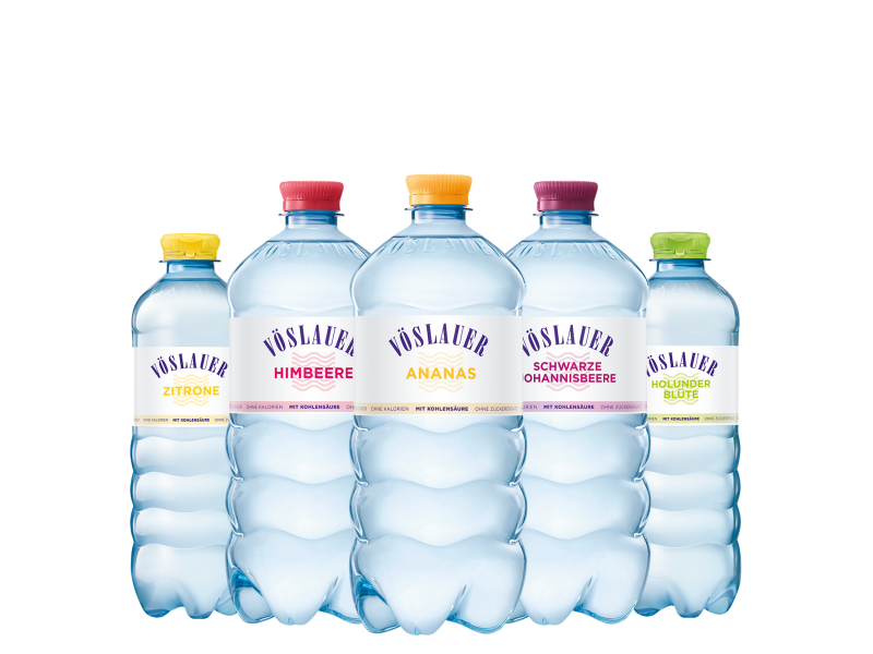 Thumbnail Vöslauer Flavours mit Kohlensäure rePET-Flaschen